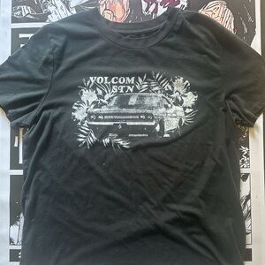 Volcom Black Vintage Car Graphic Tee